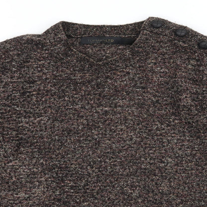 Topman Mens Brown  Knit Pullover Jumper Size S