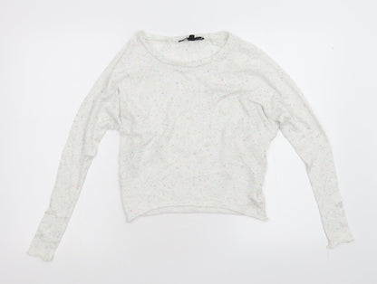 Womens UK Size 4 Topshop White Pullover Jumper