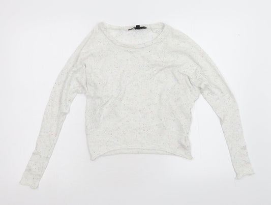 Womens UK Size 4 Topshop White Pullover Jumper