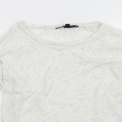 Womens UK Size 4 Topshop White Pullover Jumper