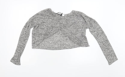 Divided by H&M Womens Grey   Pullover Jumper Size XS  - CROPPED