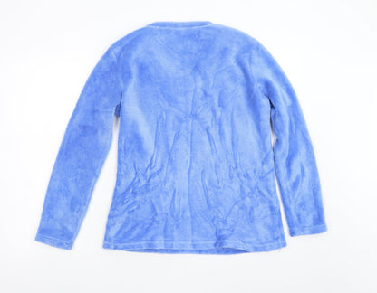 Damart Womens Blue  Fleece Top Pyjama Top Size S
