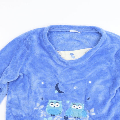Damart Womens Blue  Fleece Top Pyjama Top Size S