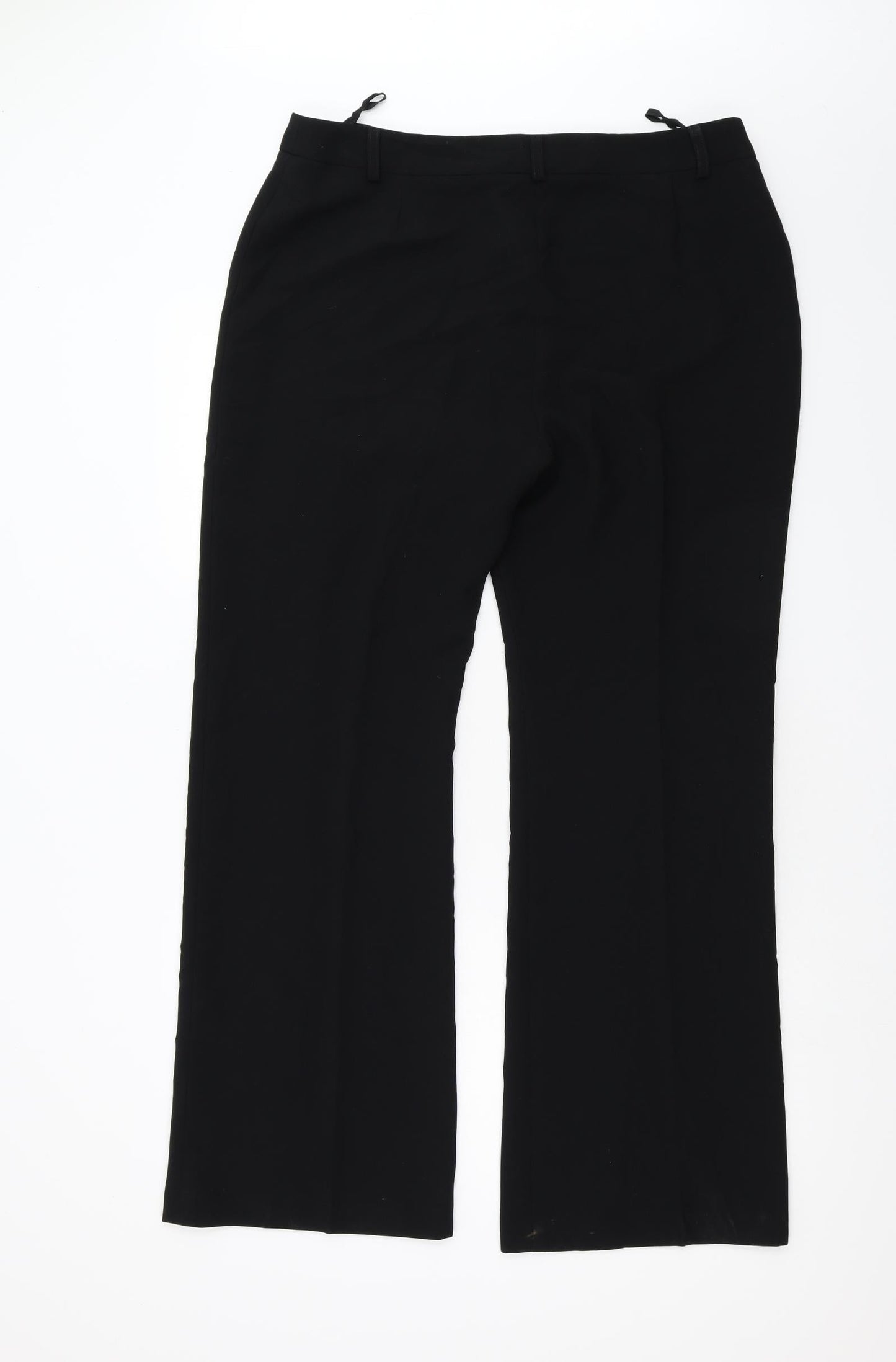 Womens UK Size 16 Preworn Regular Fit  Black Trousers