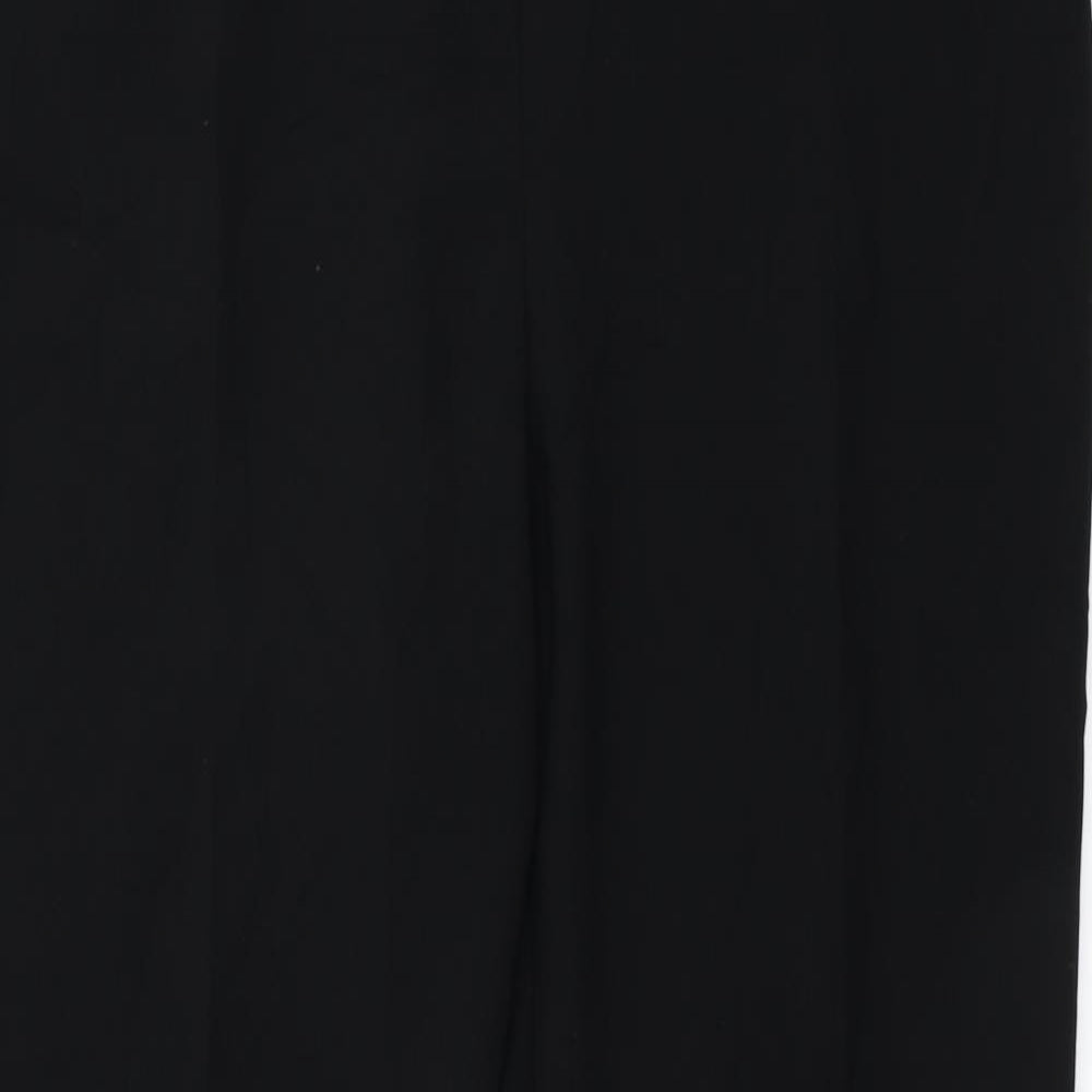 Womens UK Size 16 Preworn Regular Fit  Black Trousers