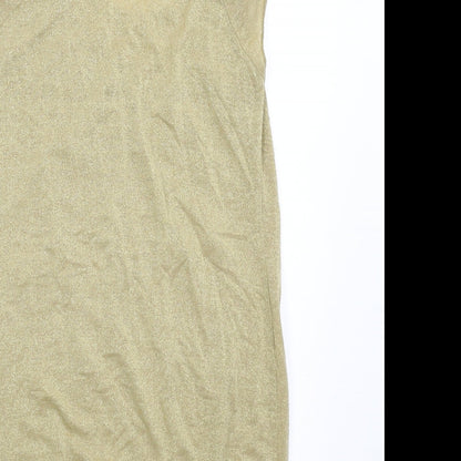 Womens UK Size 10 Miso Gold Basic T-Shirt