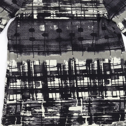 TOUPY Womens Black Geometric  A-Line  Size S