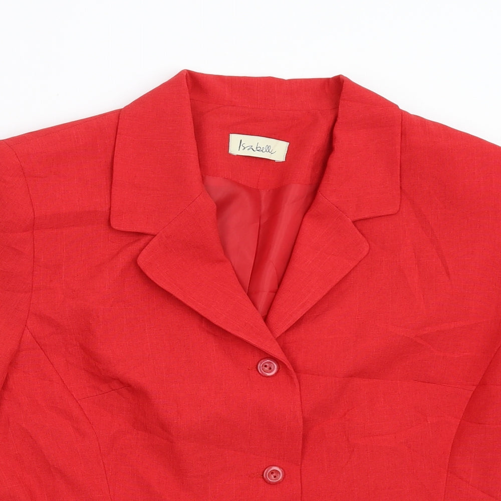 Isabelle Womens Red   Jacket  Size 16