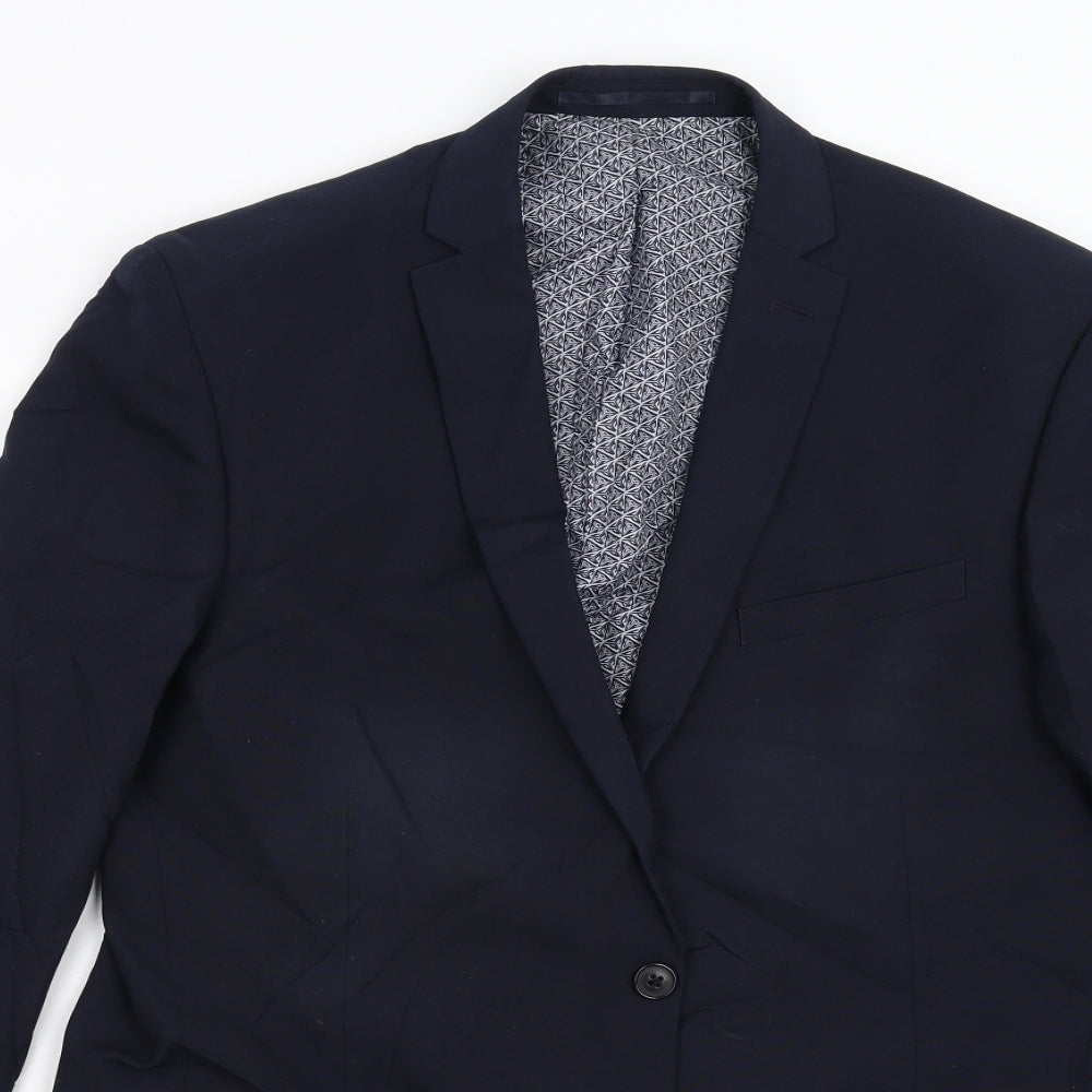 Red Herring Mens Blue   Jacket Suit Jacket Size 42