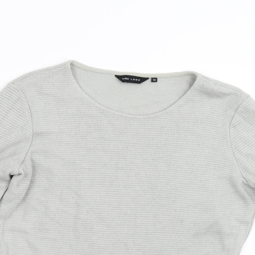 Womens UK Size 12 New Look Grey Pullover Jumper