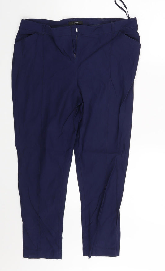 George Womens Blue   Trousers  Size 16 L23 in