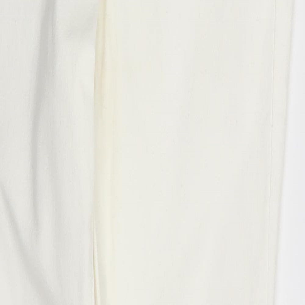 Denim & Co. Womens Ivory  Denim Skinny Jeans Size 10 L26.5 in