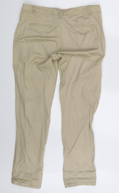 New Look Womens Beige   Chino Trousers Size 14 L30 in