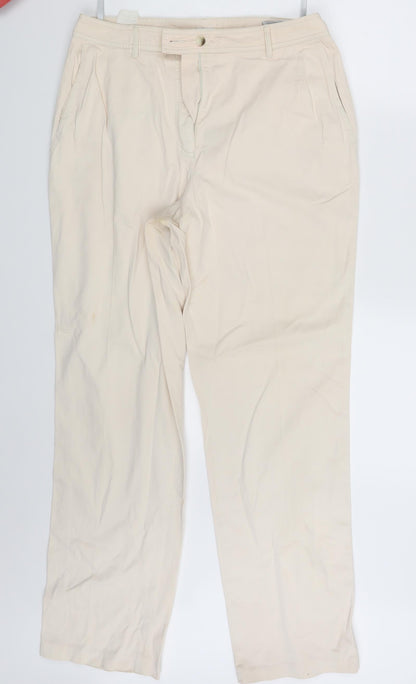 Bianca Womens Ivory   Trousers  Size 14 L28 in