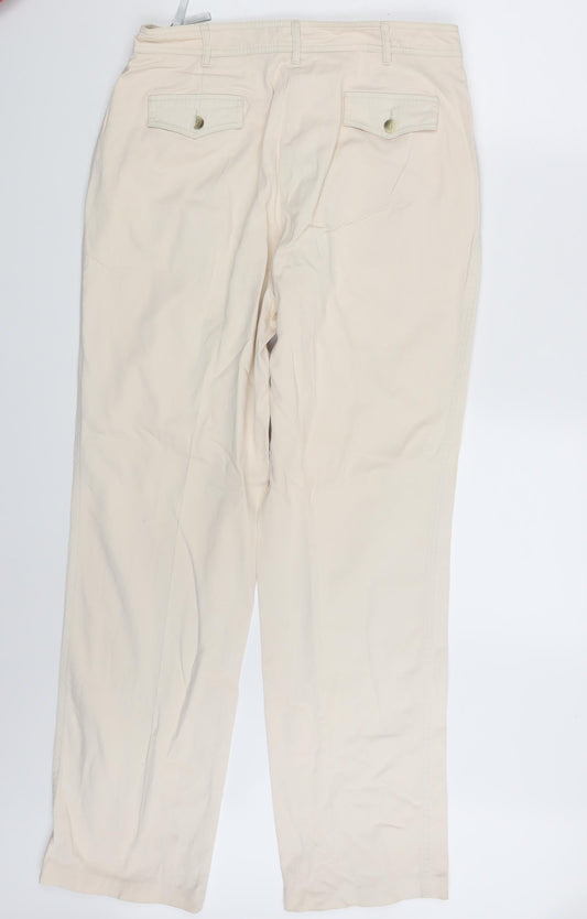 Bianca Womens Ivory   Trousers  Size 14 L28 in