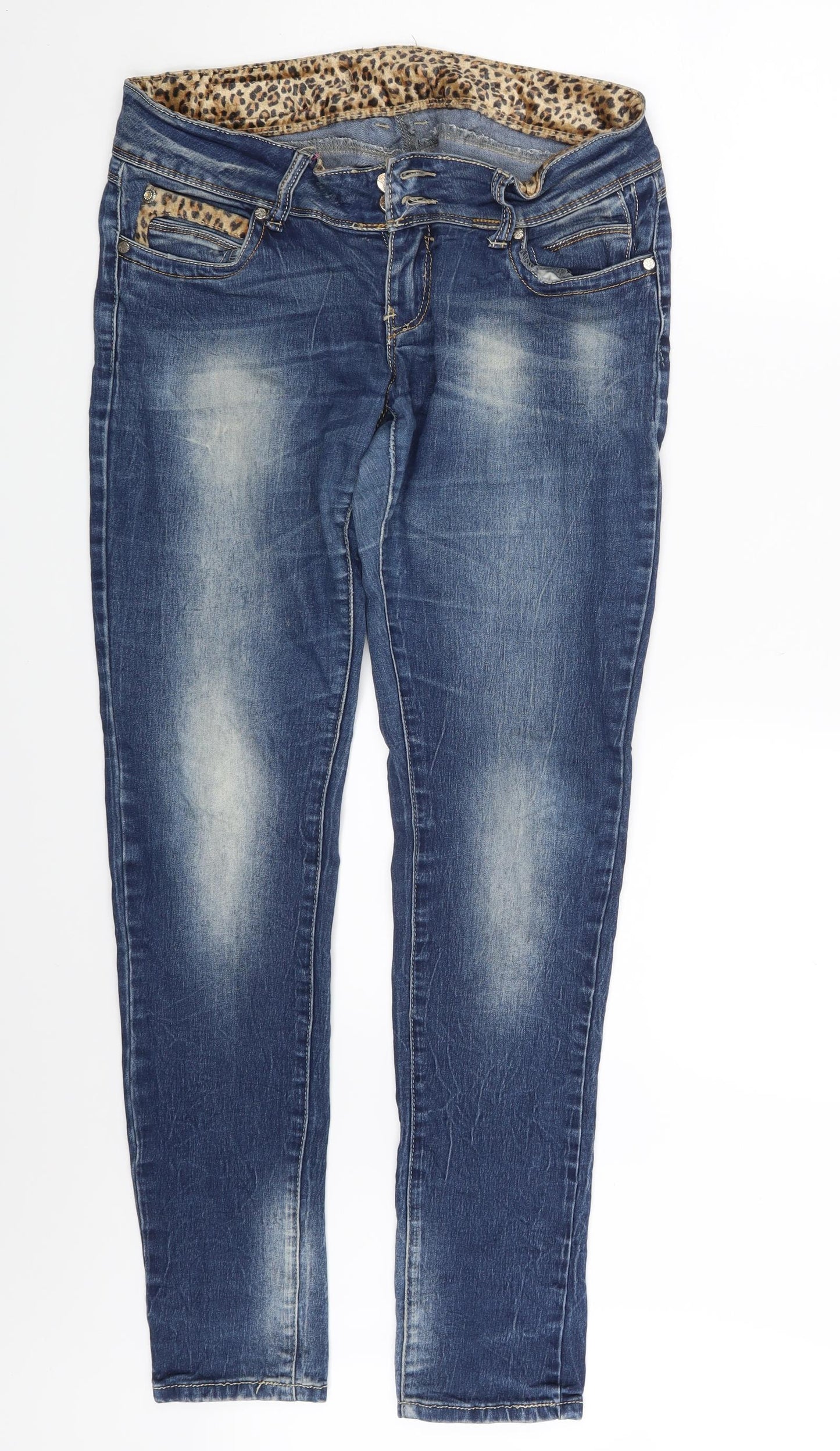 NP Womens Blue  Denim Skinny Jeans One Size L30 in