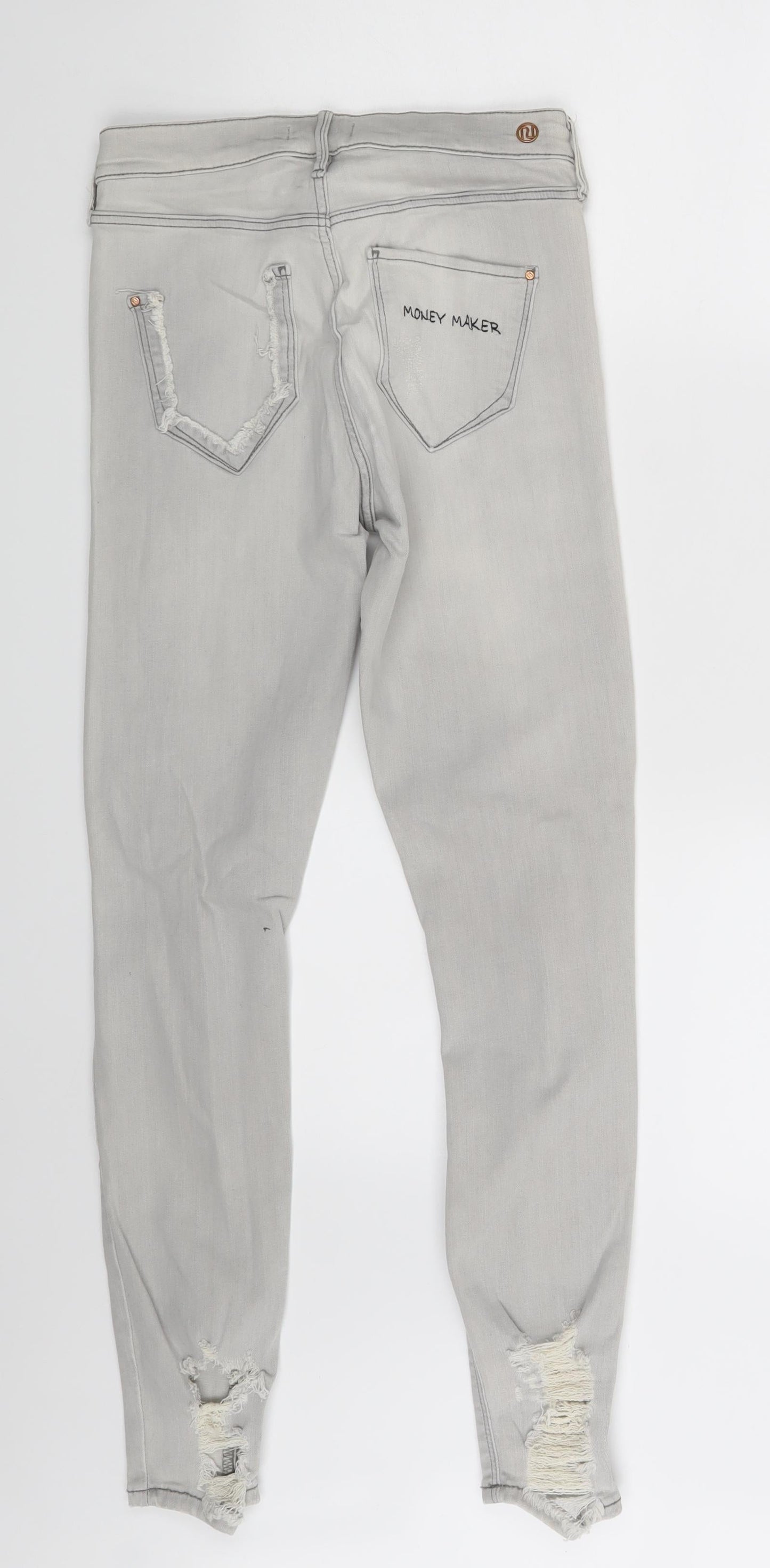 river is Womens White  Denim Skinny Jeans Size 10 L27 in