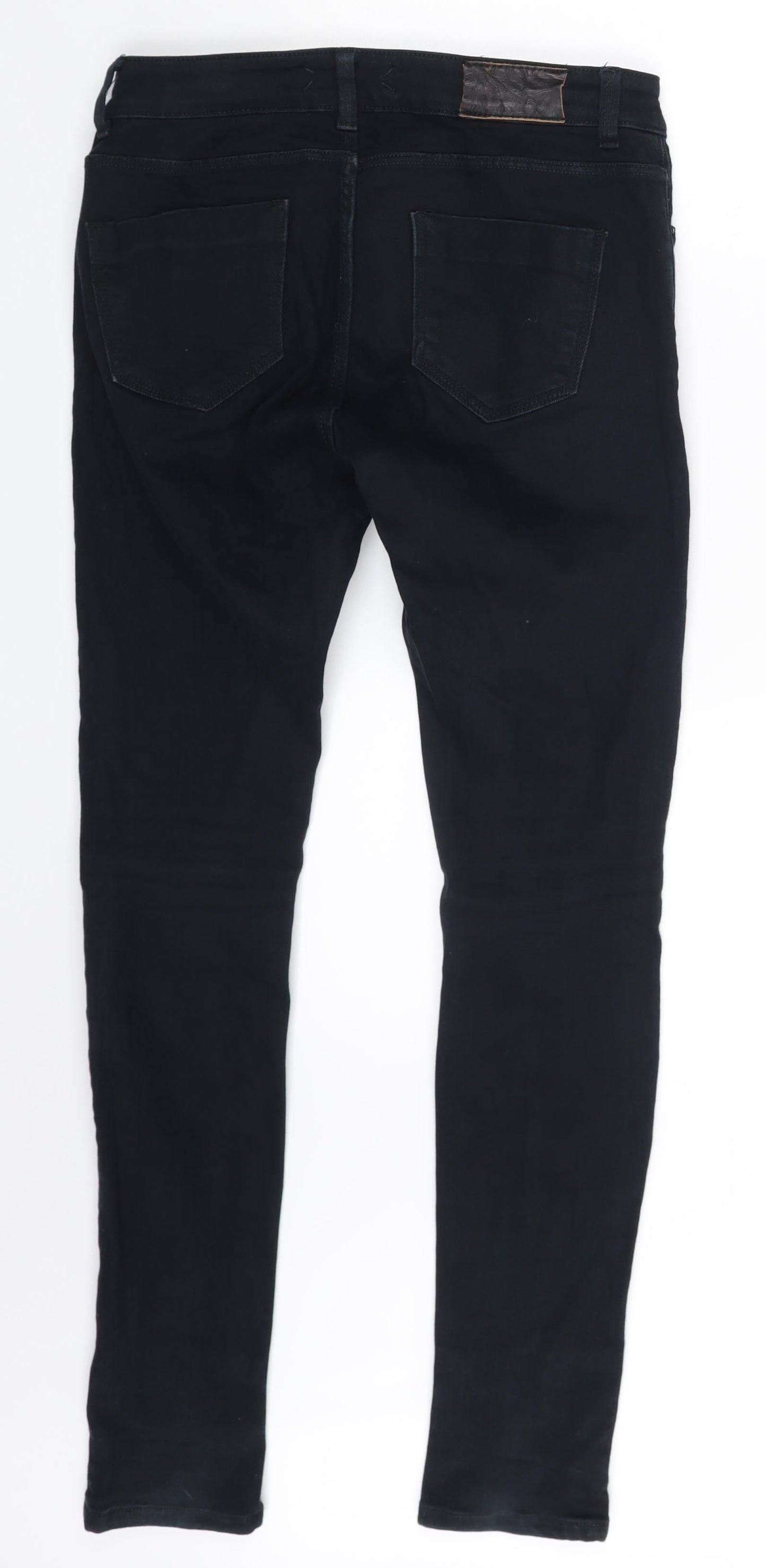 40 Womens Black  Denim Skinny Jeans One Size L29 in