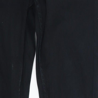 40 Womens Black  Denim Skinny Jeans One Size L29 in