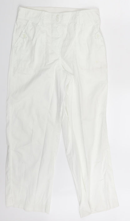 BM  Womens White   Sweatpants Trousers Size 10 L25 in