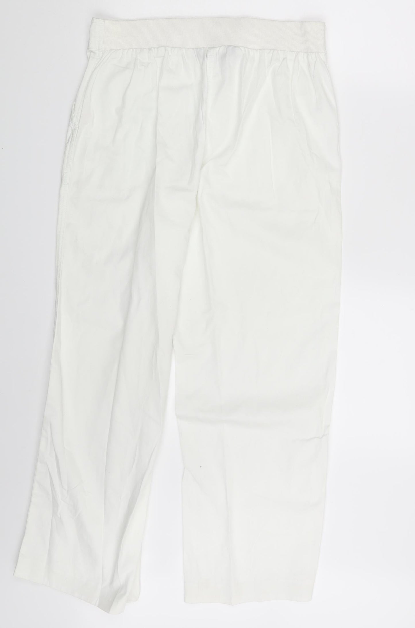 BM  Womens White   Sweatpants Trousers Size 10 L25 in