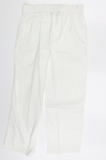 BM  Womens White   Sweatpants Trousers Size 10 L25 in
