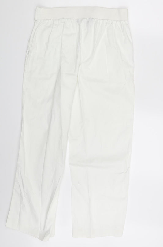 BM  Womens White   Sweatpants Trousers Size 10 L25 in
