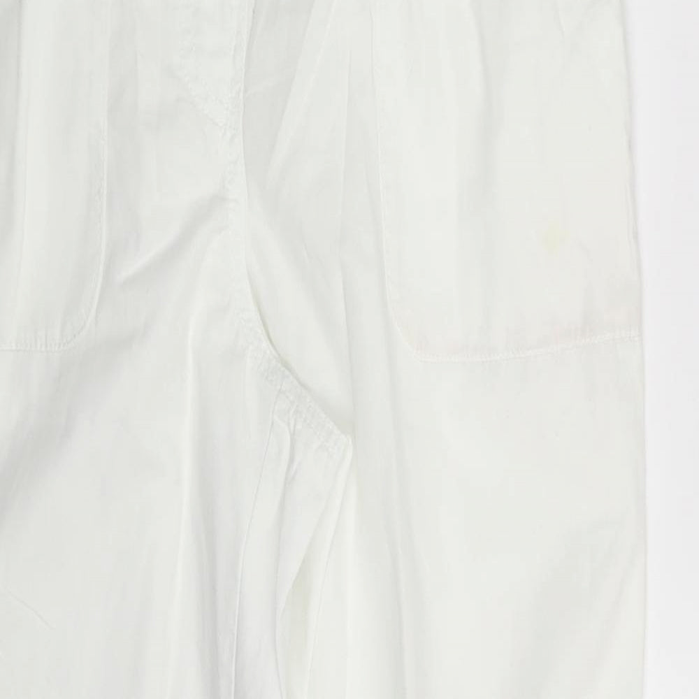 BM  Womens White   Sweatpants Trousers Size 10 L25 in