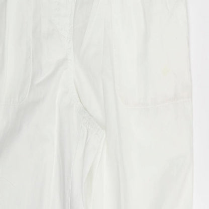 BM  Womens White   Sweatpants Trousers Size 10 L25 in