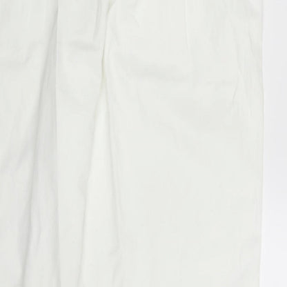 BM  Womens White   Sweatpants Trousers Size 10 L25 in