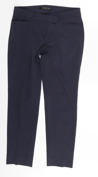 Ayhan Womens Blue   Chino Trousers Size M L25.5 in