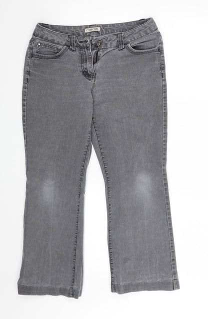 Cherokee Womens Grey  Denim Bootcut Jeans Size 8 L23 in