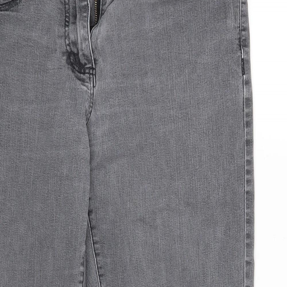 Cherokee Womens Grey  Denim Bootcut Jeans Size 8 L23 in