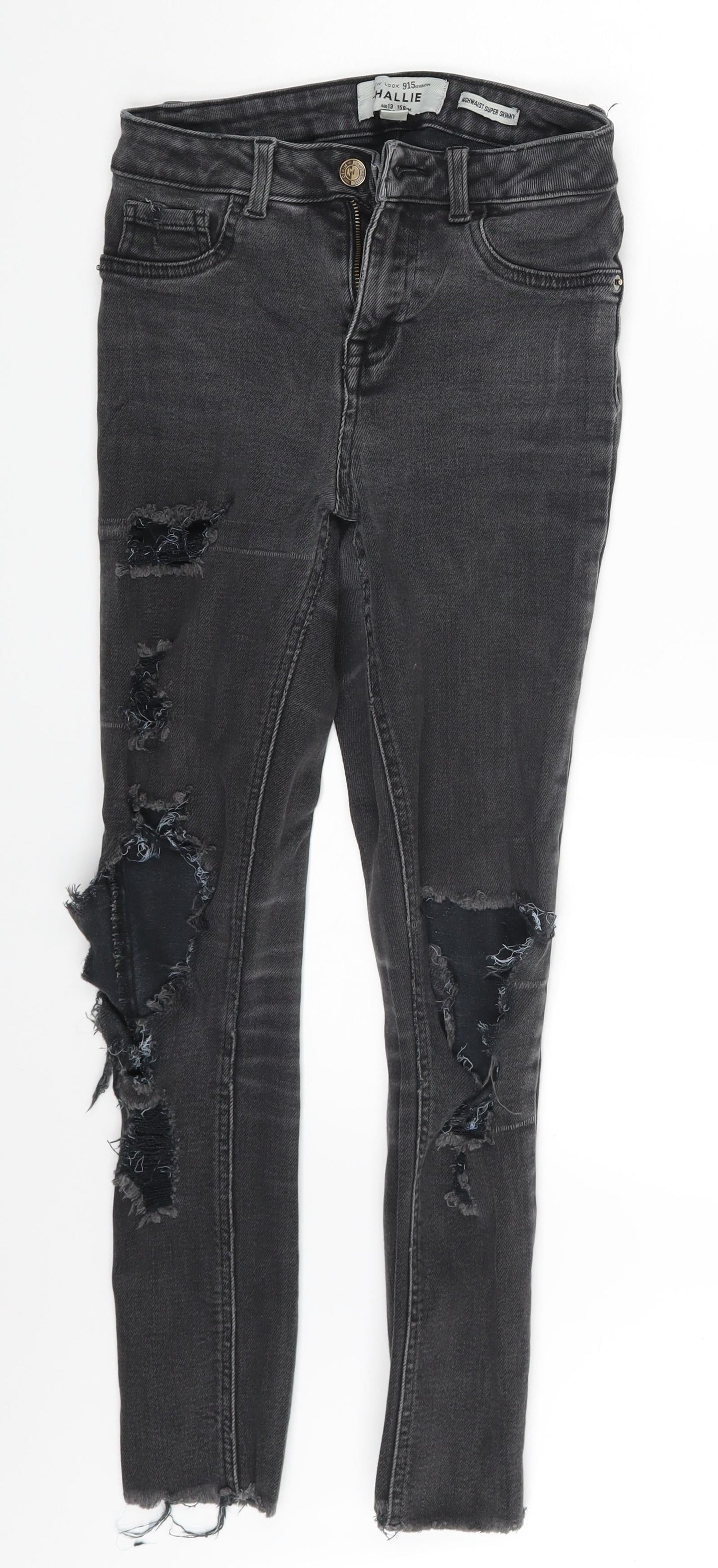 New Look Girls Grey  Denim Skinny Jeans Size 13 Years