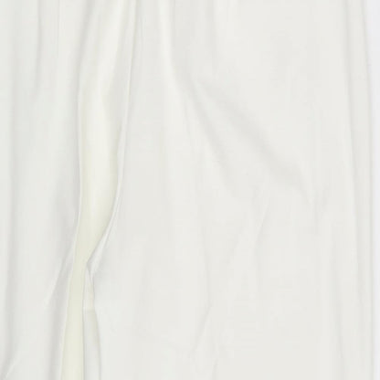 M&S Womens Ivory   Trousers  Size 14 L22.5 in