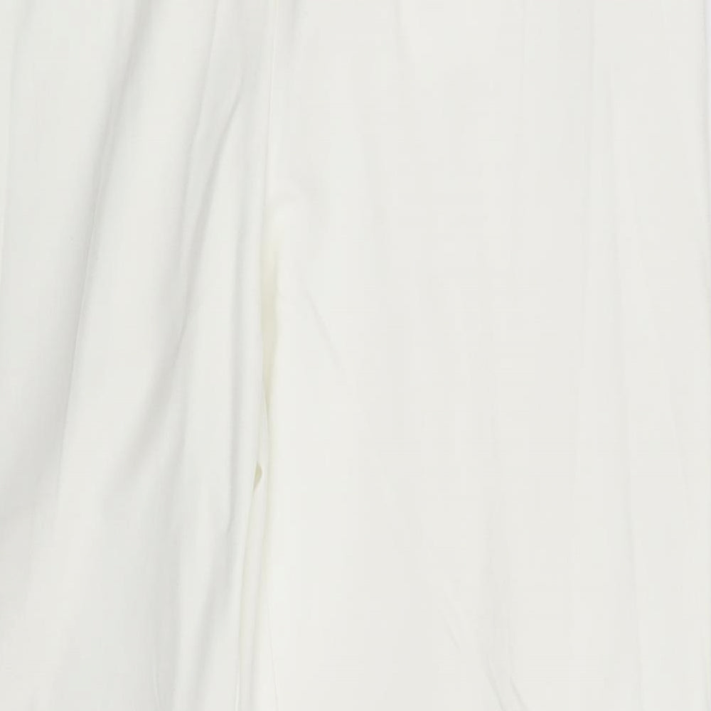 M&S Womens Ivory   Trousers  Size 14 L22.5 in