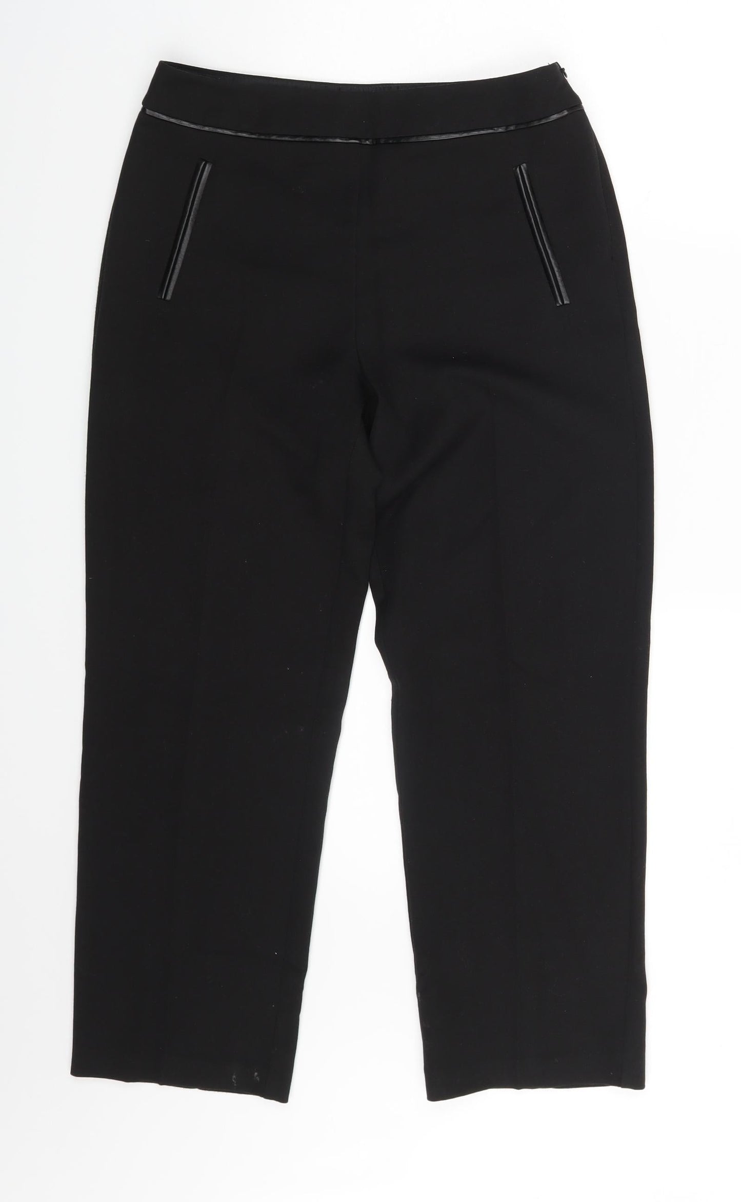 Womens UK Size One Size F&F Regular Fit Capri Black Trousers