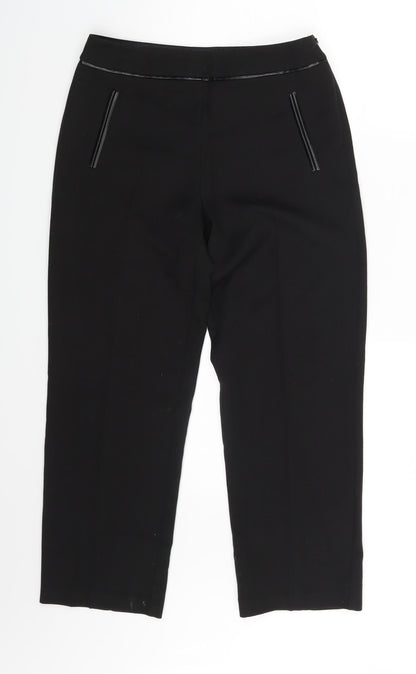 Womens UK Size One Size F&F Regular Fit Capri Black Trousers