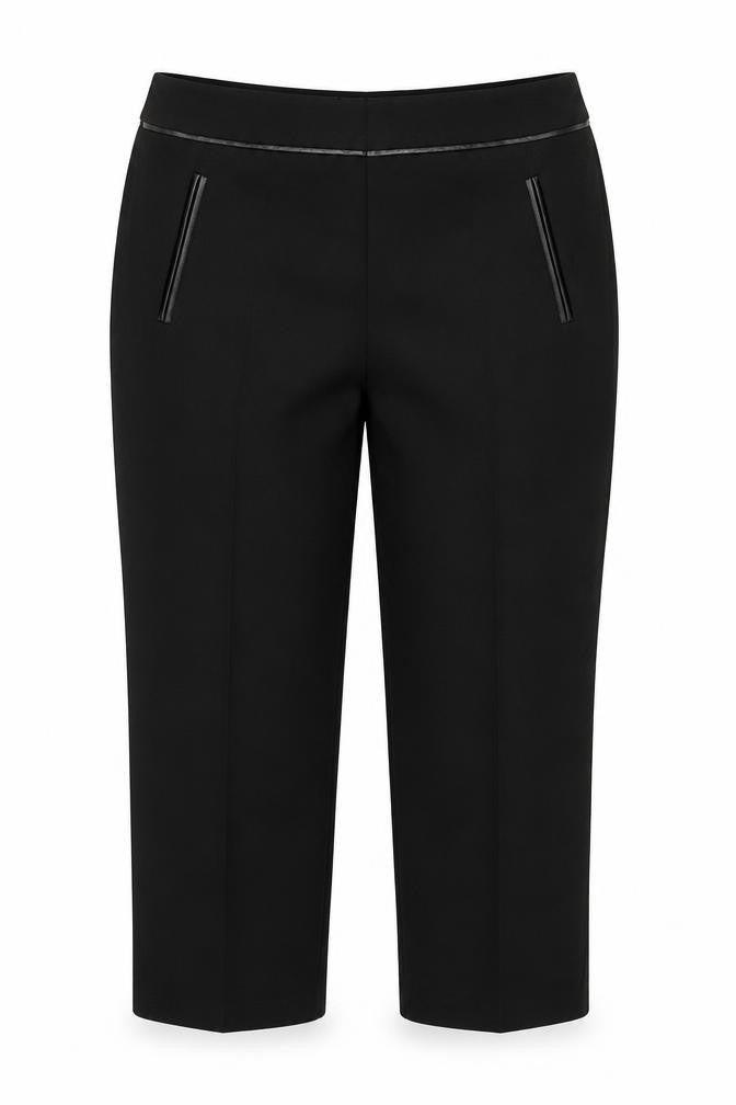 Womens UK Size One Size F&F Regular Fit Capri Black Trousers