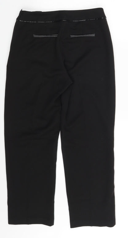 Womens UK Size One Size F&F Regular Fit Capri Black Trousers