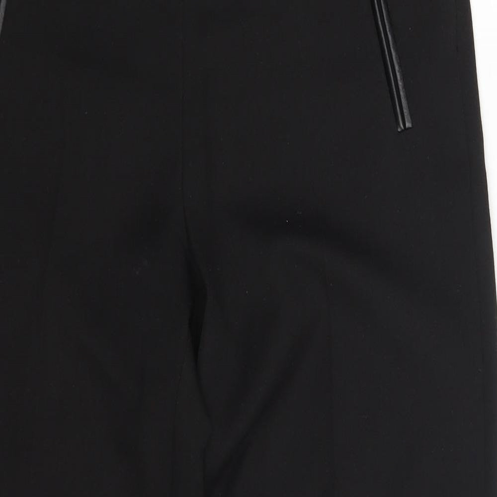 Womens UK Size One Size F&F Regular Fit Capri Black Trousers