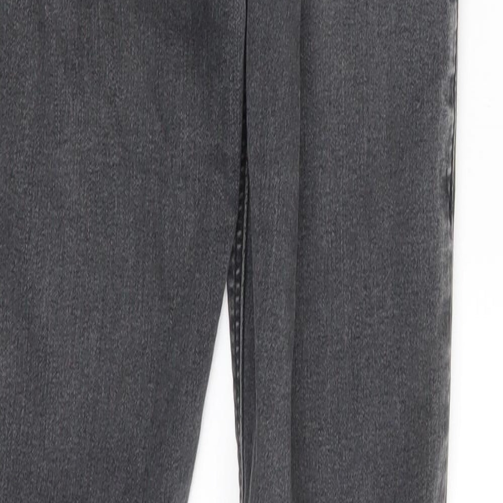 Topshop Womens Grey  Denim Skinny Jeans One Size L34 in