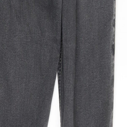 Topshop Womens Grey  Denim Skinny Jeans One Size L34 in