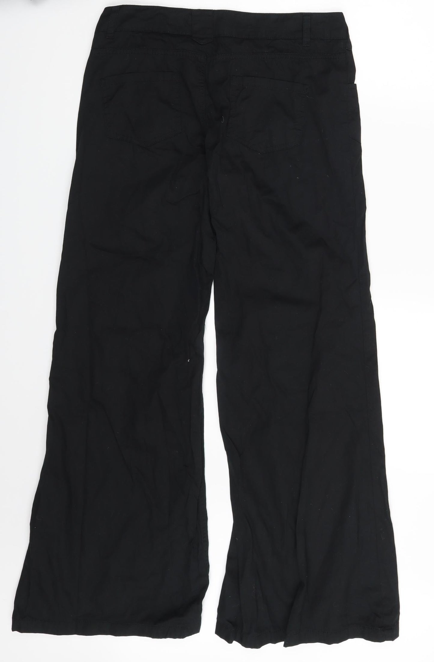 Womens UK Size 10 Moda Regular Fit Sweatpants Black Trousers