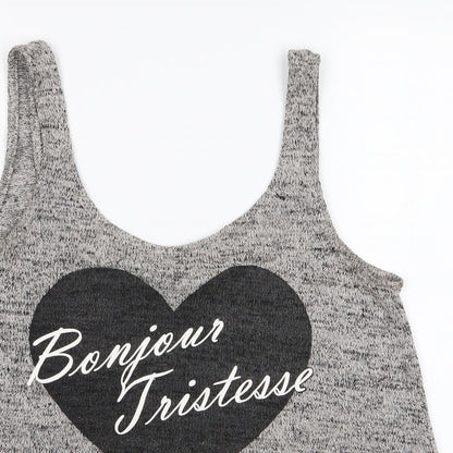Womens UK Size M Divided Grey Basic Tank