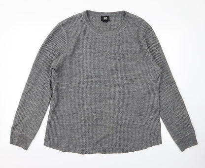H&M Mens Grey   Pullover Jumper Size L