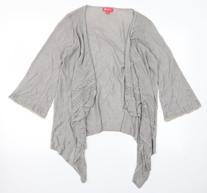 Womens UK Size M Monsoon Grey Cardigan Jumper