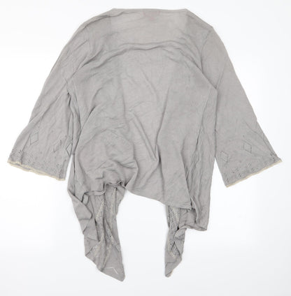 Womens UK Size M Monsoon Grey Cardigan Jumper