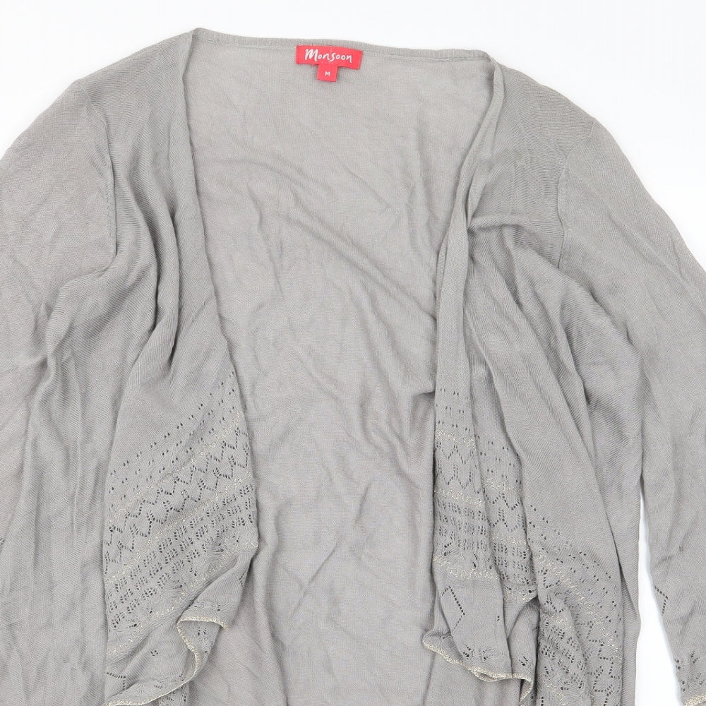 Womens UK Size M Monsoon Grey Cardigan Jumper