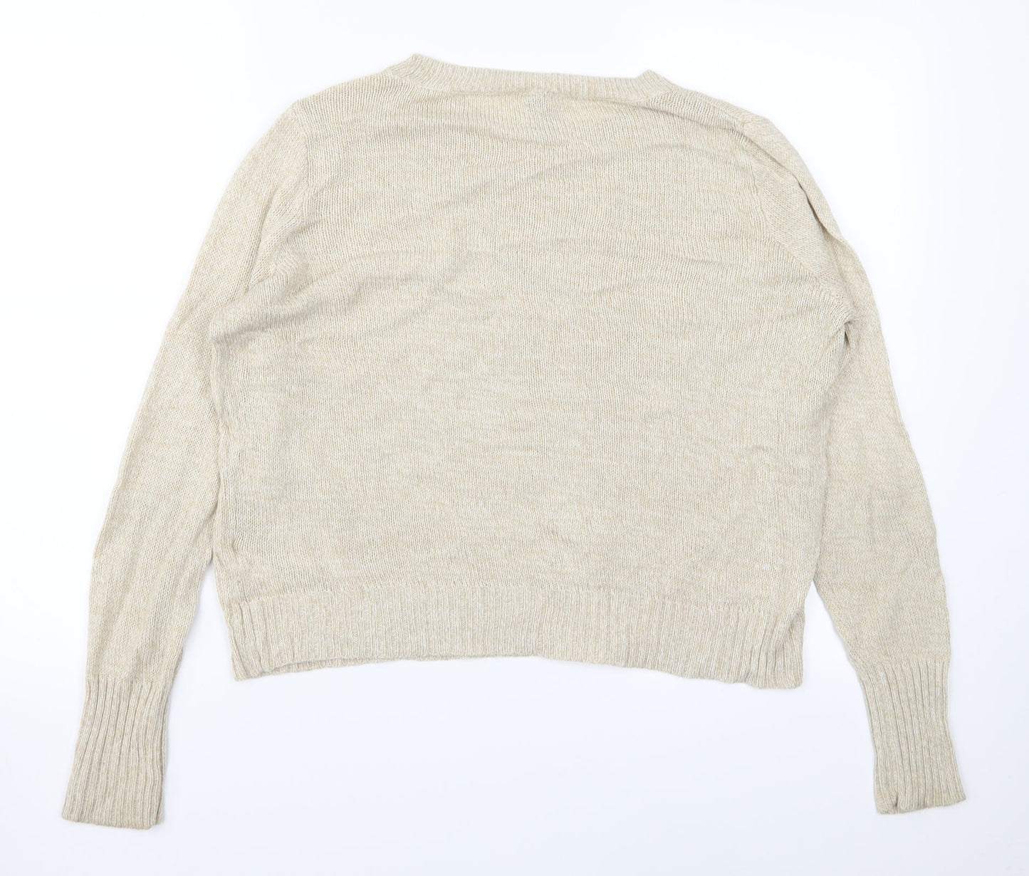 Womens UK Size M Divided Beige Pullover Jumper